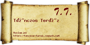 Tánczos Teréz névjegykártya